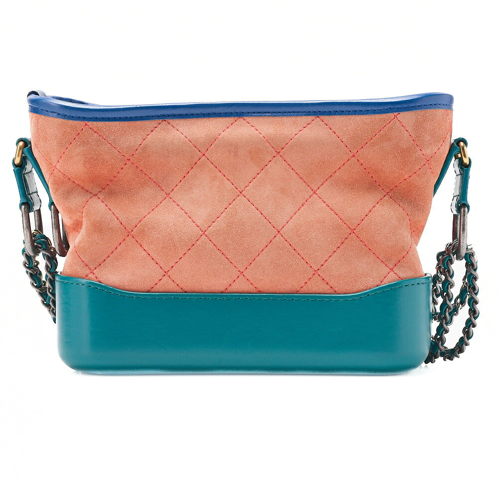 CHANEL Chain Shoulder Bag Matelasse Gabriel Deux Suede ｘ Vintage Calf Bicolor Silver ｘ Gold-Tone Hardware, Pre-Owned