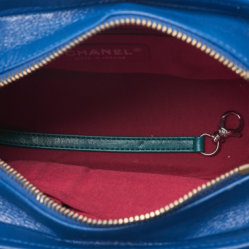 CHANEL Chain Shoulder Bag Matelasse Gabriel Deux Suede ｘ Vintage Calf Bicolor Silver ｘ Gold-Tone Hardware, Pre-Owned