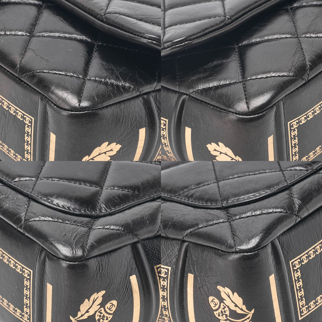 CHANEL Vintage Calf Matelasse Single Chain Shoulder Black Gold-Tone Hardware, Pre-Owned