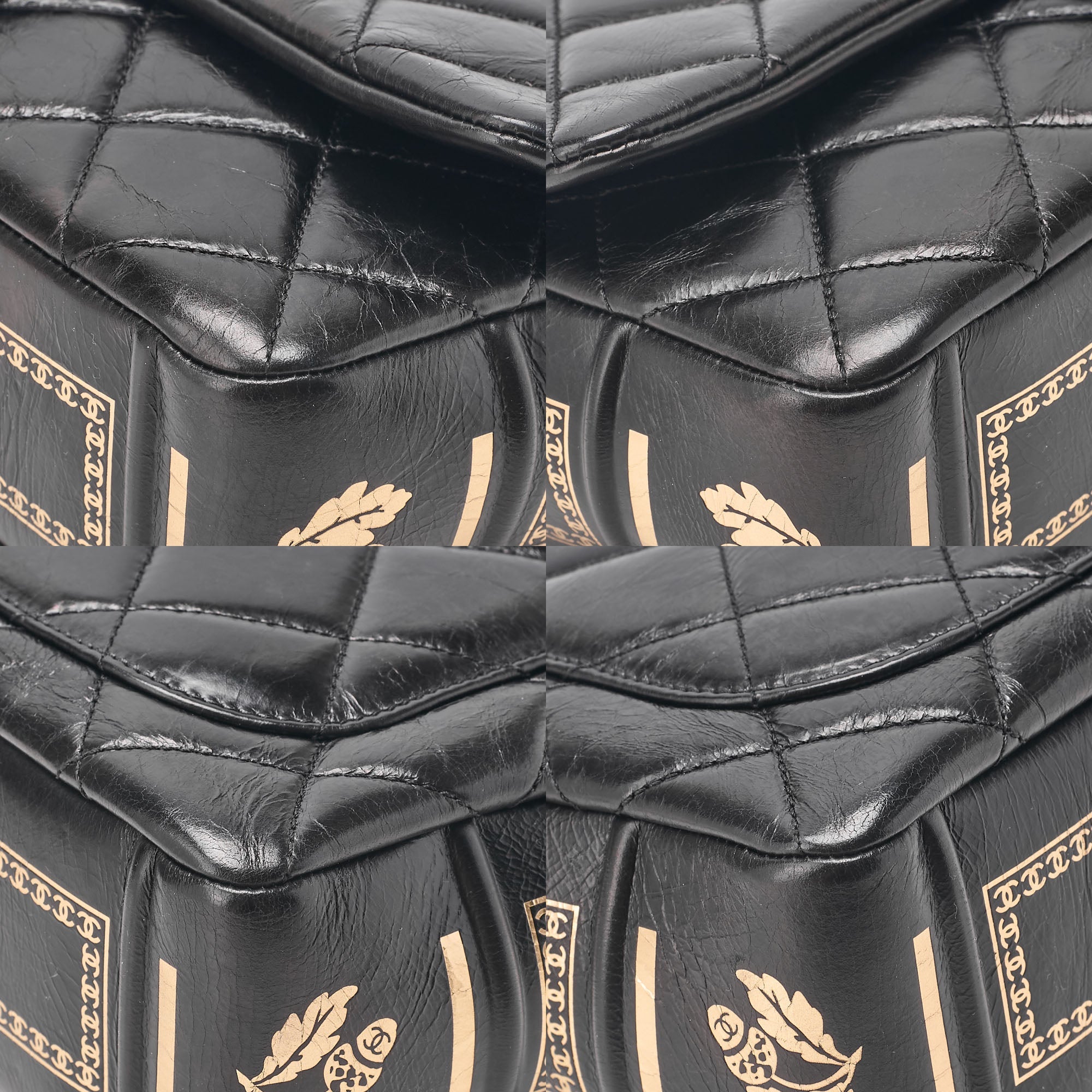 CHANEL Vintage Calf Matelasse Single Chain Shoulder Black Gold-Tone Hardware, Pre-Owned