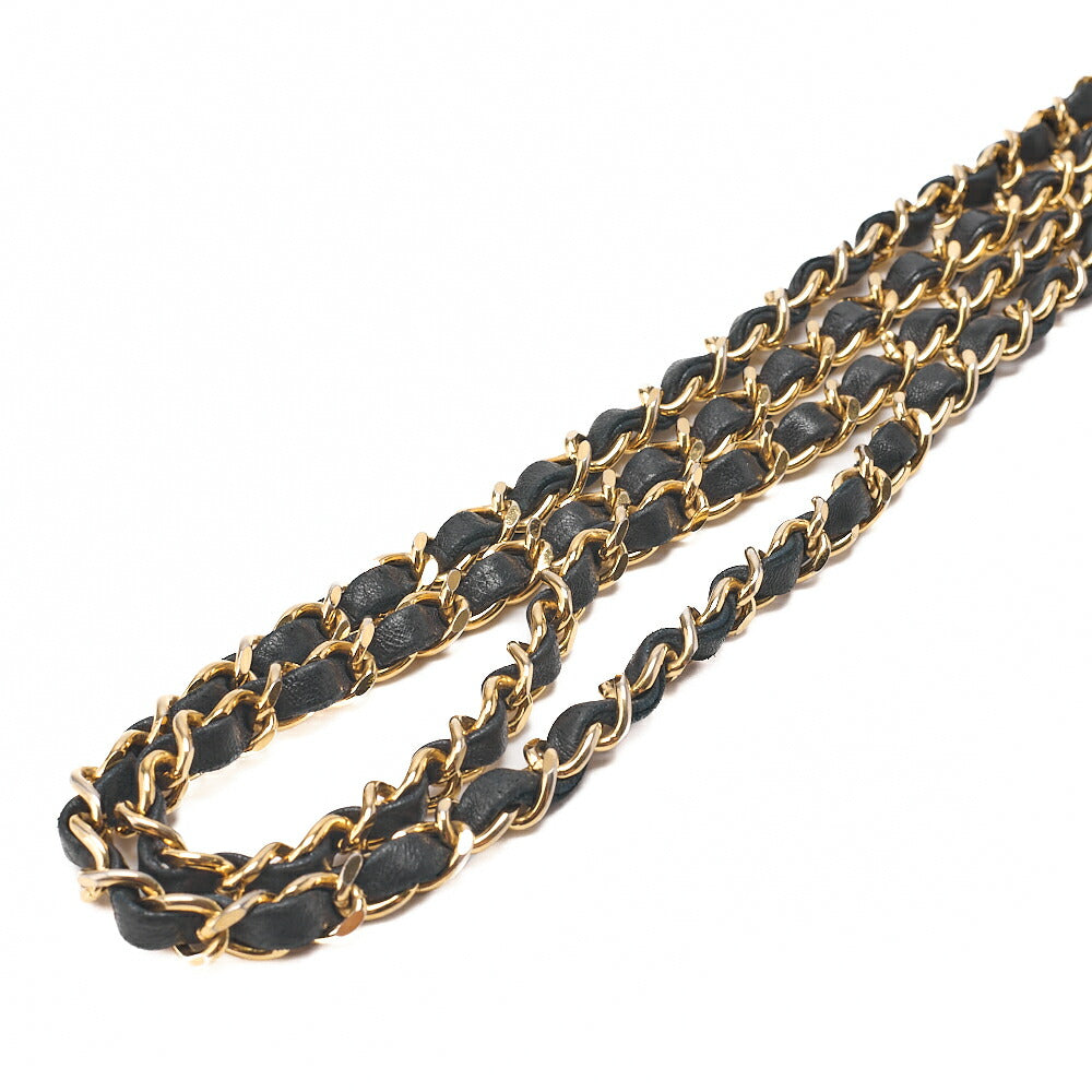 CHANEL Shoulder Bag Tote Bag Matelasse Coco Charm Chain Shoulder Lambskin Black Gold-Tone Hardware, Pre-Owned