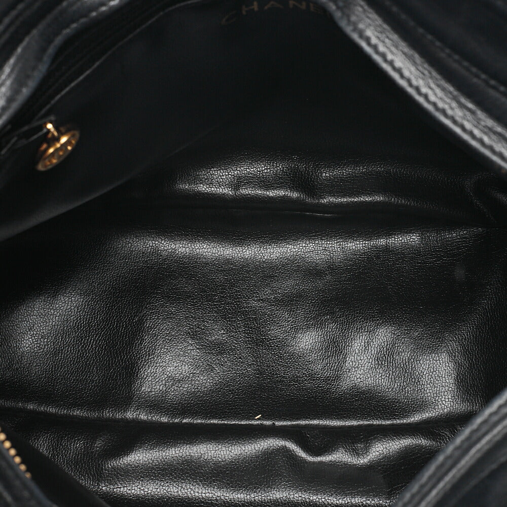 CHANEL Shoulder Bag Tote Bag Matelasse Coco Charm Chain Shoulder Lambskin Black Gold-Tone Hardware, Pre-Owned