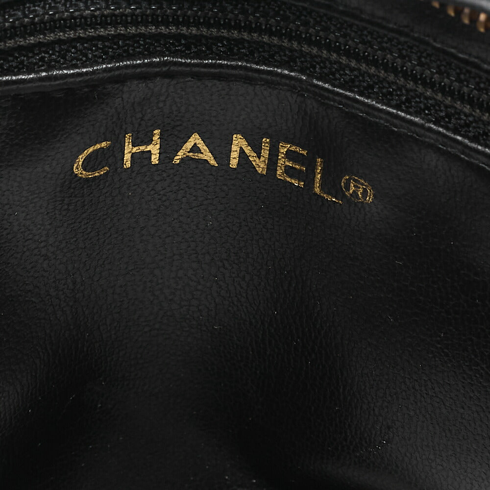 CHANEL Shoulder Bag Tote Bag Matelasse Coco Charm Chain Shoulder Lambskin Black Gold-Tone Hardware, Pre-Owned
