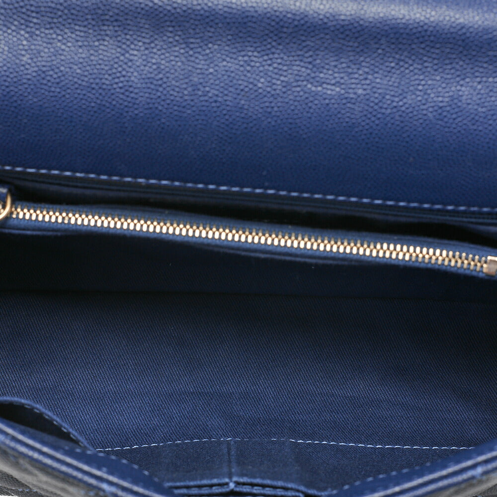 CHANEL Shoulder Bag Matelasse Coco Handle 2-Way Handbag Navy Gold-Tone Hardware, Pre-Owned