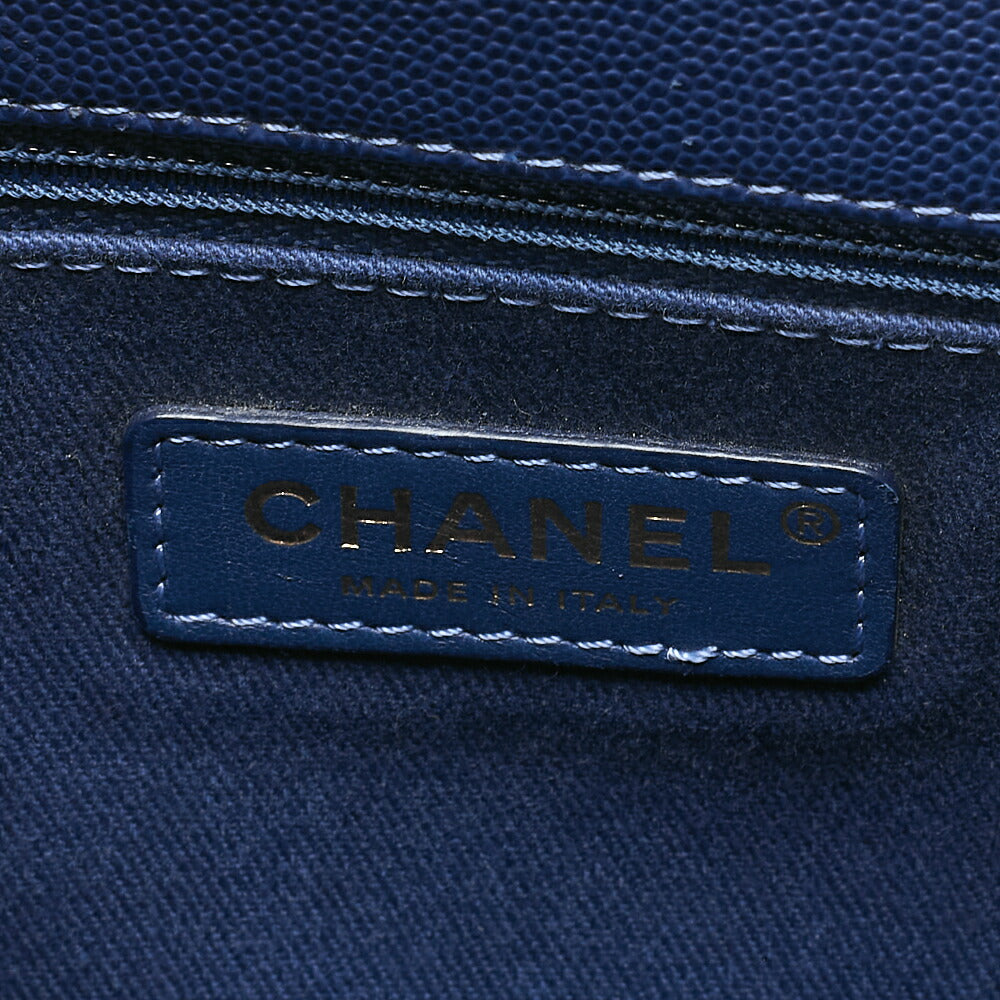 CHANEL Shoulder Bag Matelasse Coco Handle 2-Way Handbag Navy Gold-Tone Hardware, Pre-Owned