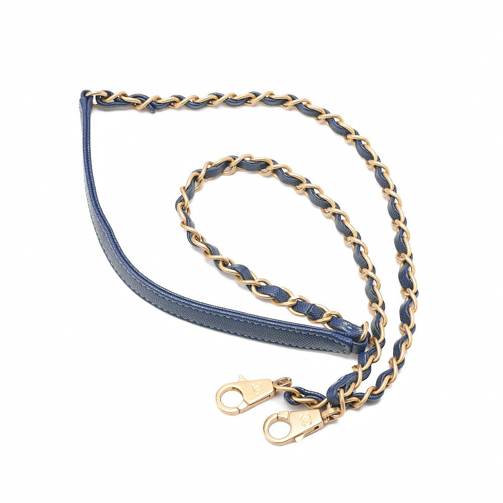 CHANEL Shoulder Bag Matelasse Coco Handle 2-Way Handbag Navy Gold-Tone Hardware, Pre-Owned