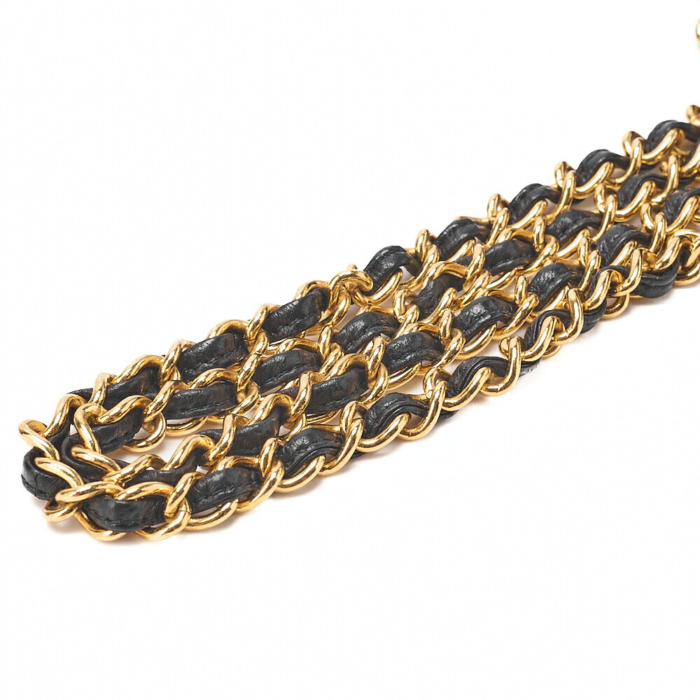 CHANEL Full Flap Push Lock Velour Black Coco Mark Chain Shoulder Gold-Tone Hardware, Pre-Owned