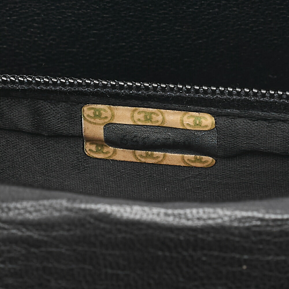 CHANEL Full Flap Push Lock Velour Black Coco Mark Chain Shoulder Gold-Tone Hardware, Pre-Owned