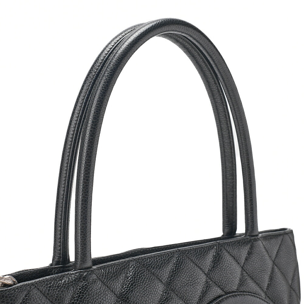 CHANEL Matelasse Reissue Tote Caviar Skin Black Silver-Tone Hardware, Pre-Owned