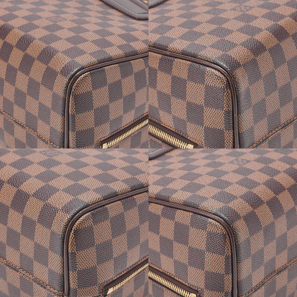 LOUIS VUITTON Louis Vuitton Damier Norita Handbag N41455 Brown Gold-Tone Hardware, Pre-Owned