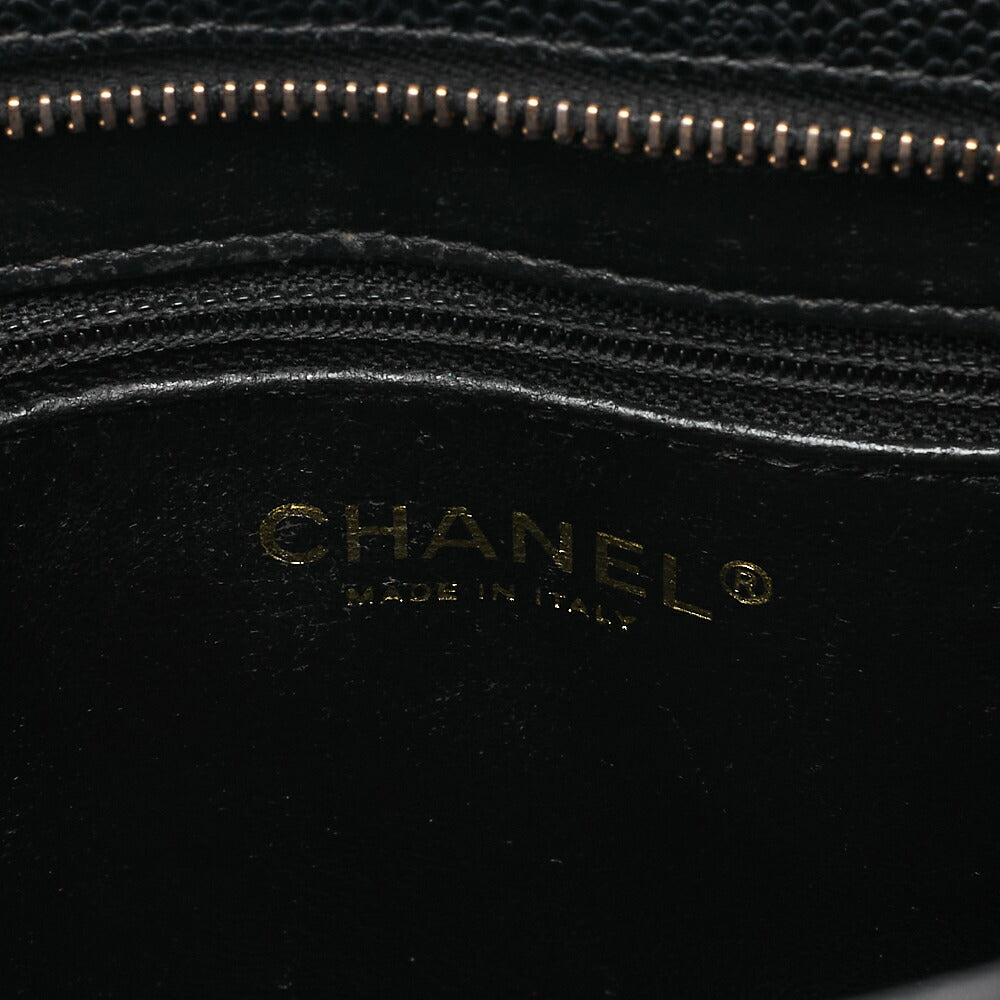 CHANEL Chanel Matelasse Reissue Tote Caviar Skin Black Gold-Tone Hardware, Pre-Owned