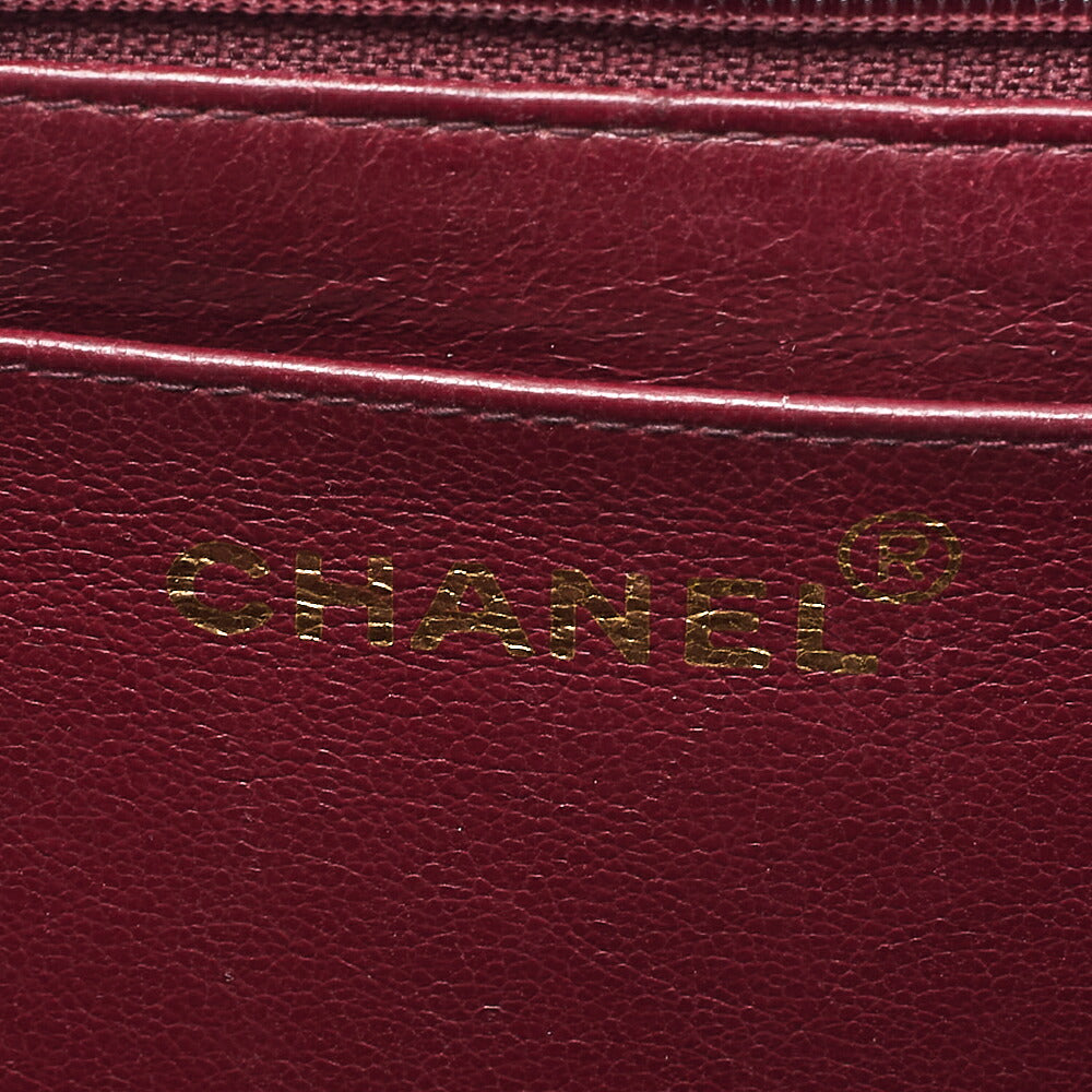 CHANEL Chain Shoulder Bag Square Type Lambskin Dekacoco Black Gold-Tone Hardware, Pre-Owned