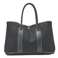 HERMES Hermes Garden Party PM Handbag Toaru Officier Black Silver-Tone Hardware, Pre-Owned