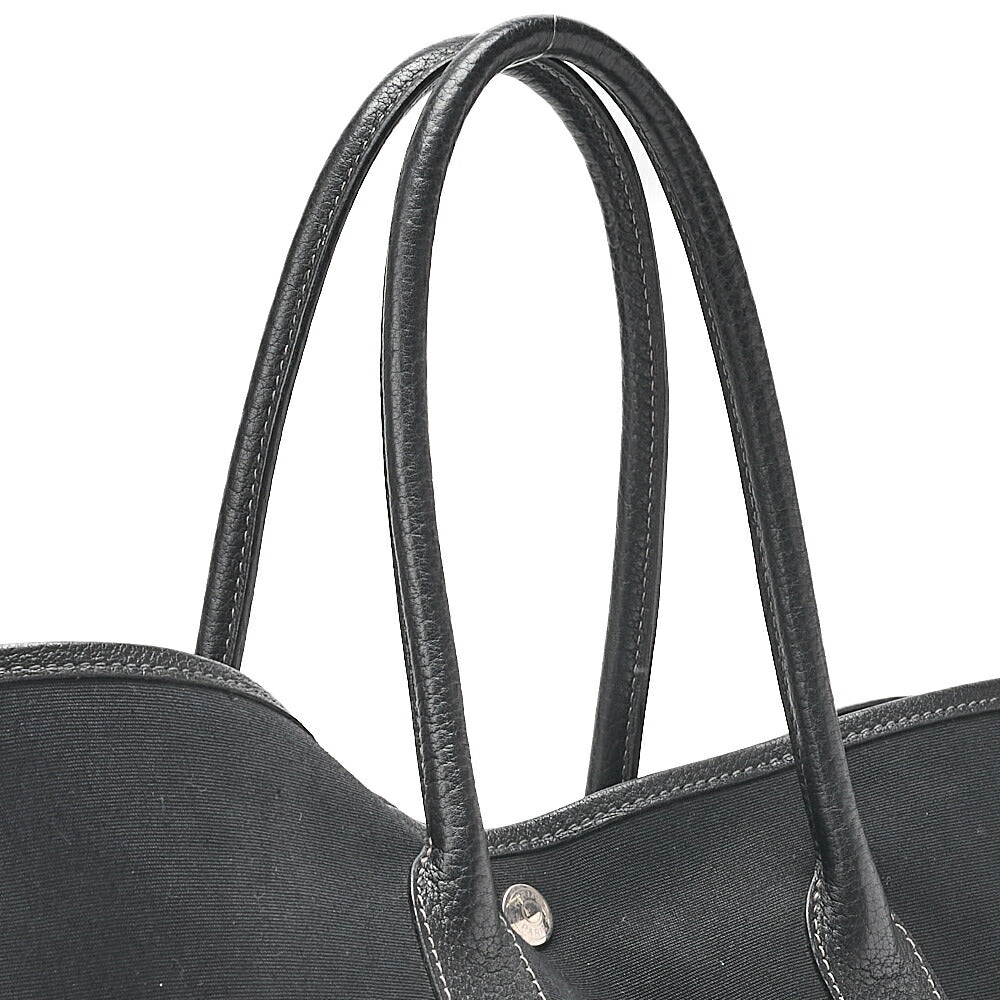 HERMES Hermes Garden Party PM Handbag Toaru Officier Black Silver-Tone Hardware, Pre-Owned