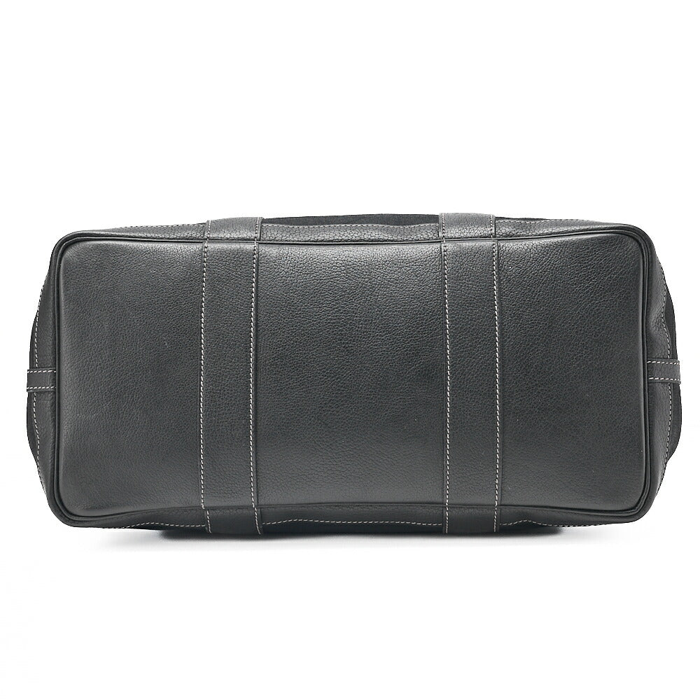 HERMES Hermes Garden Party PM Handbag Toaru Officier Black Silver-Tone Hardware, Pre-Owned