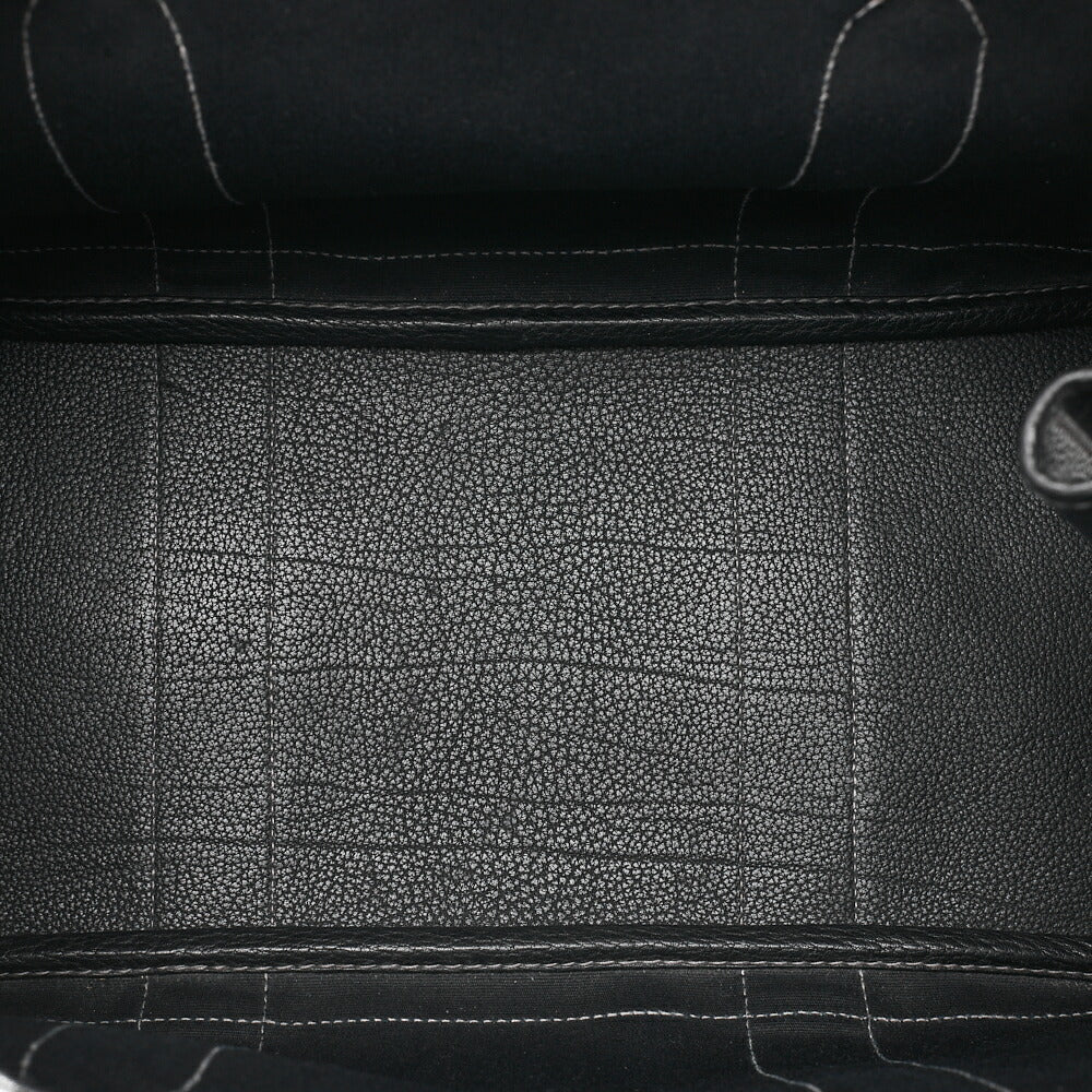 HERMES Hermes Garden Party PM Handbag Toaru Officier Black Silver-Tone Hardware, Pre-Owned