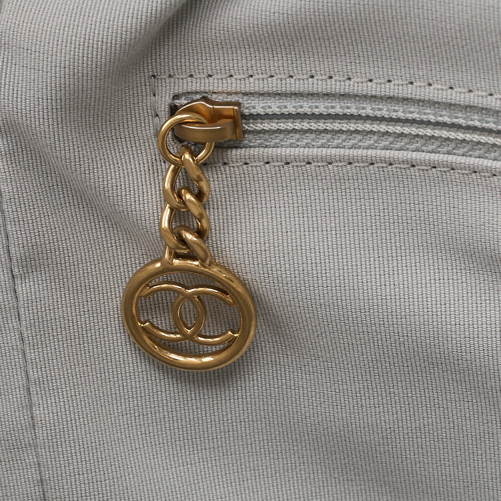 CHANEL Deauville GM Calfskin Coco Mark 2WAY Chain Shoulder Light Blue Gold-Tone Hardware, Pre-Owned