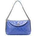 CHANEL Vintage Calf Matelasse Single Chain Shoulder Blue Vintage -Tone Hardware, Pre-Owned