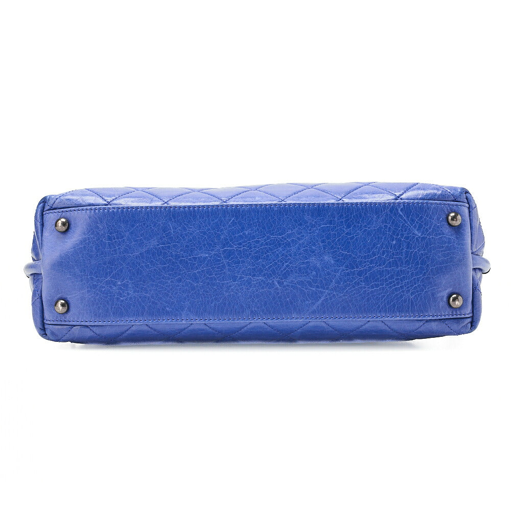 CHANEL Vintage Calf Matelasse Single Chain Shoulder Blue Vintage -Tone Hardware, Pre-Owned