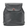 CHANEL Tortoiseshell Pattern Backpack Turn Lock Caviar Skin Black Gold-Tone Hardware, Pre-Owned