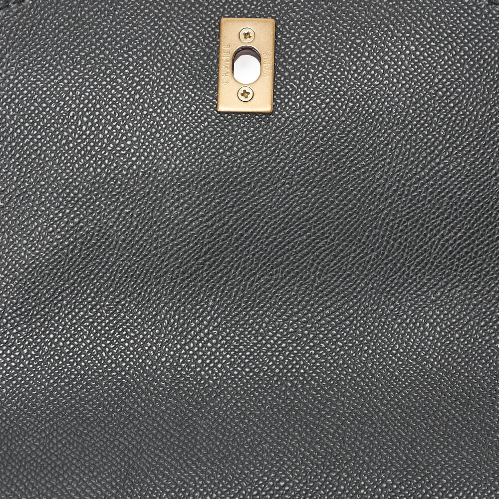 CHANEL Tortoiseshell Pattern Backpack Turn Lock Caviar Skin Black Gold-Tone Hardware, Pre-Owned