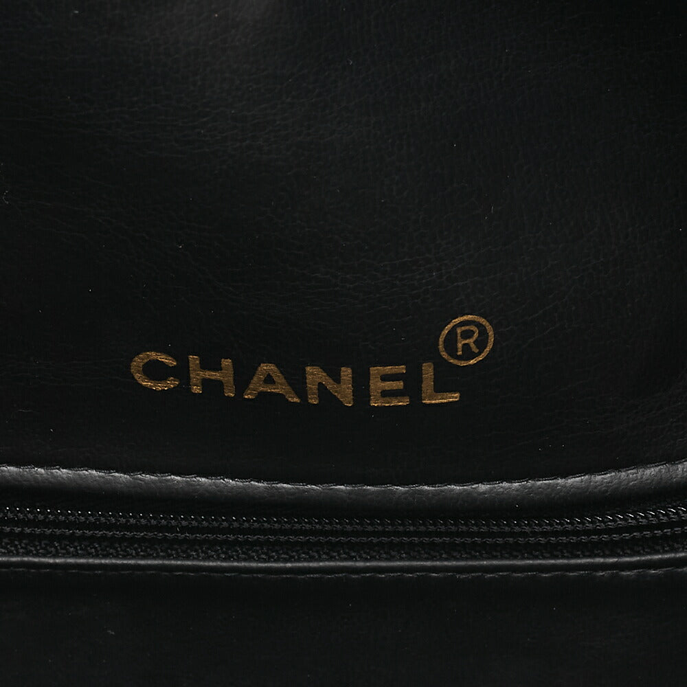 CHANEL Handbag Boston Bag Calfskin Matelasse Sports Line Logo White x Black Gold-Tone Hardware, Pre-Owned