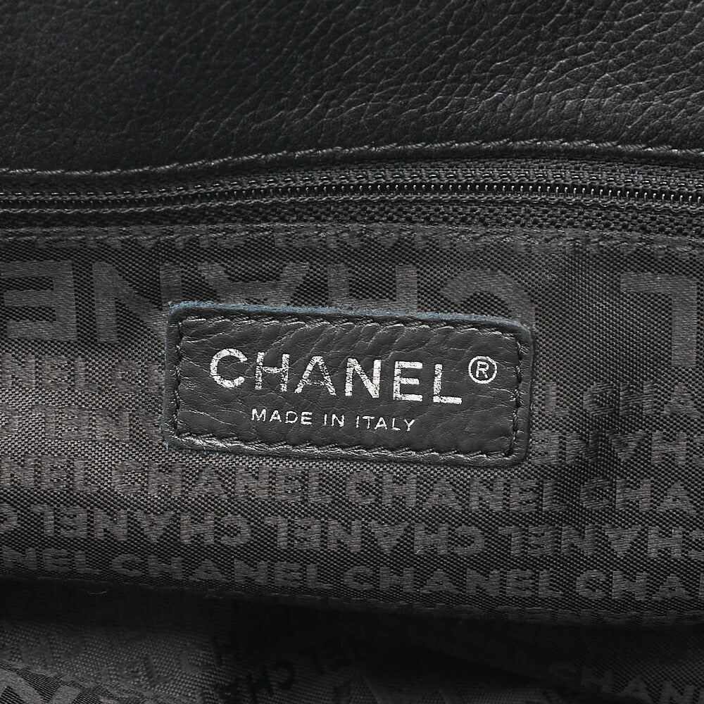 CHANEL Tote Bag Executive Caviar Skin 2.55 Black Silver-Tone Hardware, Pre-Owned