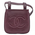 CHANEL Lambskin Matelasse Waist Pouch Bordeaux Gold -Tone Hardware, Pre-Owned