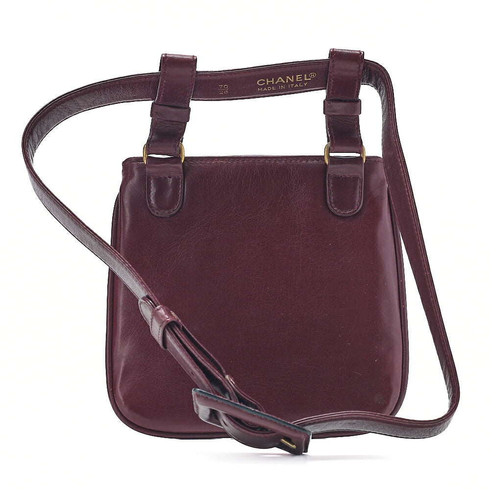 CHANEL Lambskin Matelasse Waist Pouch Bordeaux Gold -Tone Hardware, Pre-Owned