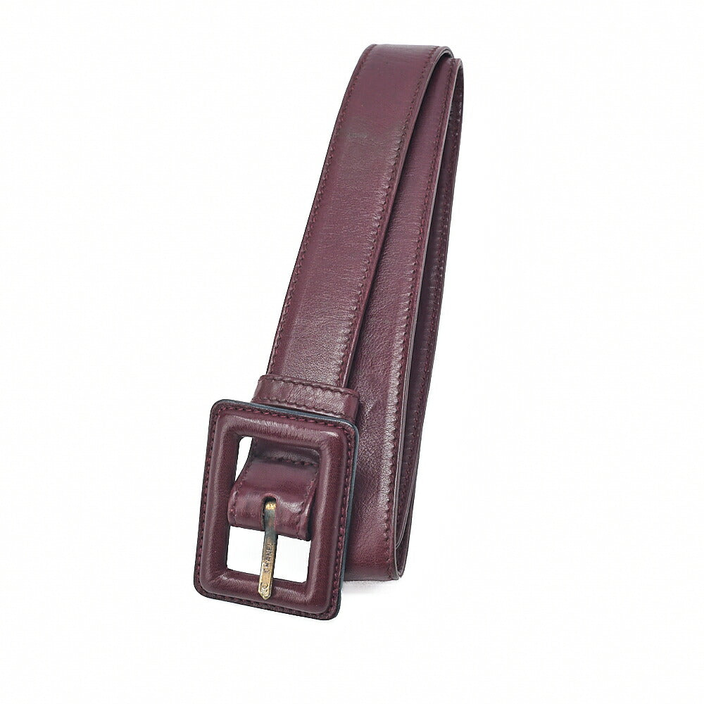 CHANEL Lambskin Matelasse Waist Pouch Bordeaux Gold -Tone Hardware, Pre-Owned