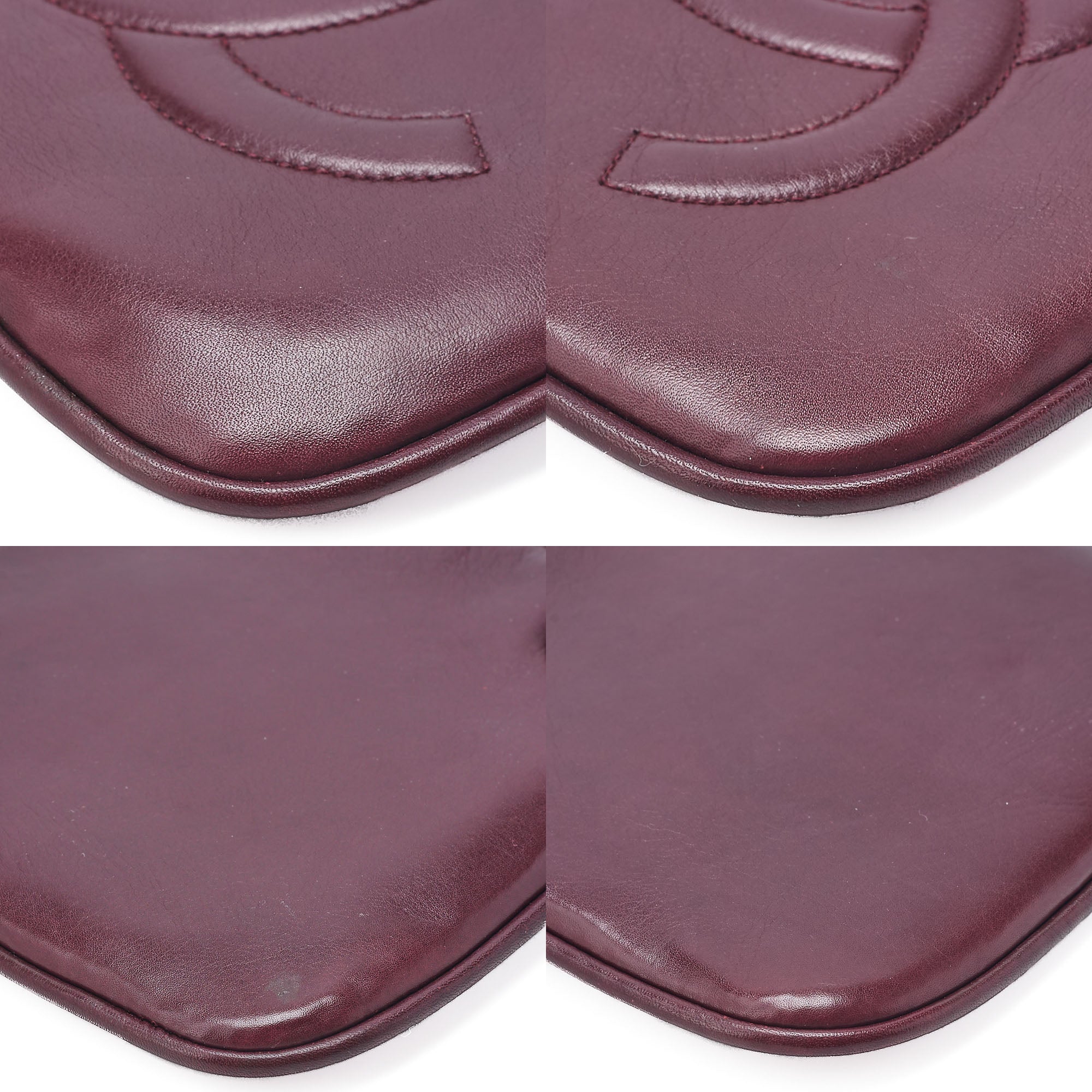CHANEL Lambskin Matelasse Waist Pouch Bordeaux Gold -Tone Hardware, Pre-Owned