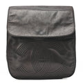 CHANEL Lambskin Coco Mark Chain Backpack Black Silver-Tone Hardware, Pre-Owned