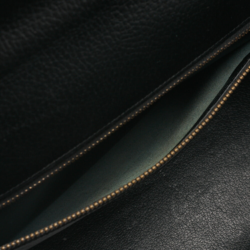 HERMES Herm?s Kelly 32 Ardennes In-Stitch Handbag Black Gold-Tone Hardware, Pre-Owned