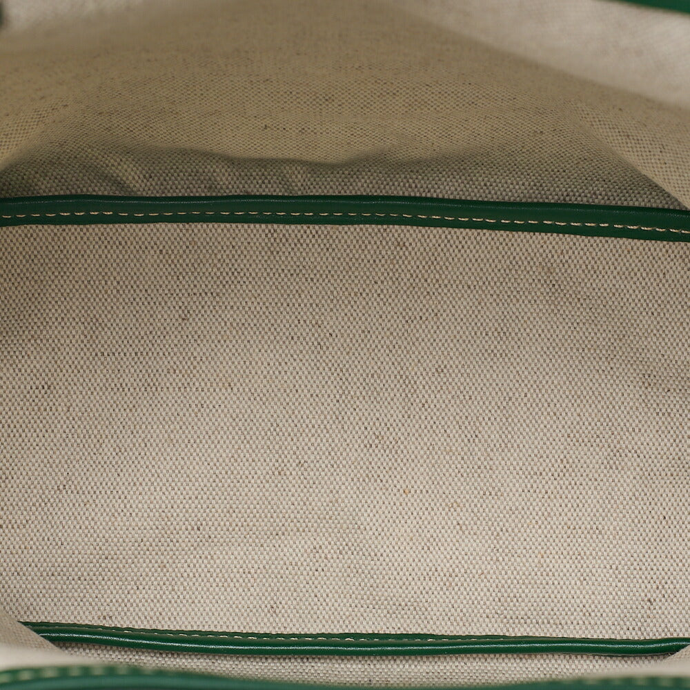 GOYARD Goyard Saint-Louis Junior Mini Tote Bag Coating Canvas Green Silver-Tone Hardware, Pre-Owned