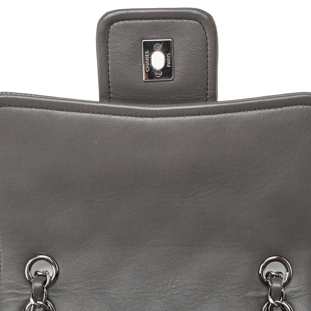 CHANEL Chanel Matelasse Lambskin Turn Lock Single Chain Shoulder Khaki Silver-Tone Hardware, Pre-Owned