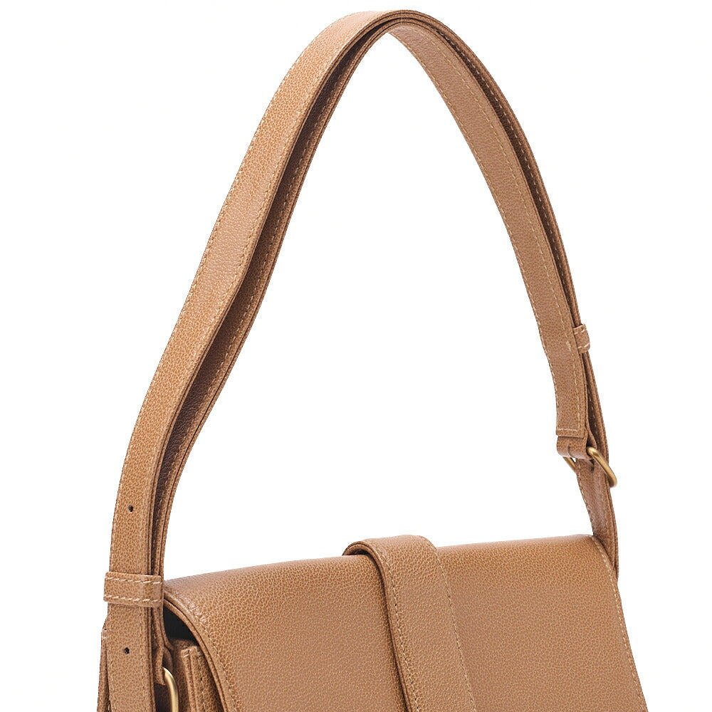 CHANEL Chanel Caviar Skin Belt Coco Mark Shoulder Bag Beige Gold-Tone Hardware, Pre-Owned