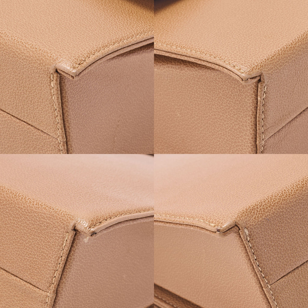 CHANEL Chanel Caviar Skin Belt Coco Mark Shoulder Bag Beige Gold-Tone Hardware, Pre-Owned