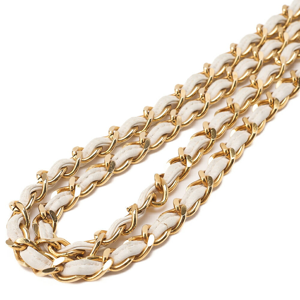 CHANEL Lambskin Matelasse Fringe with Lid Chain Shoulder White Gold-Tone Hardware, Pre-Owned