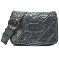 CHANEL Lambskin Logo Chain Belt Waist Shoulder Black Silver-Tone Hardware, Pre-Owned