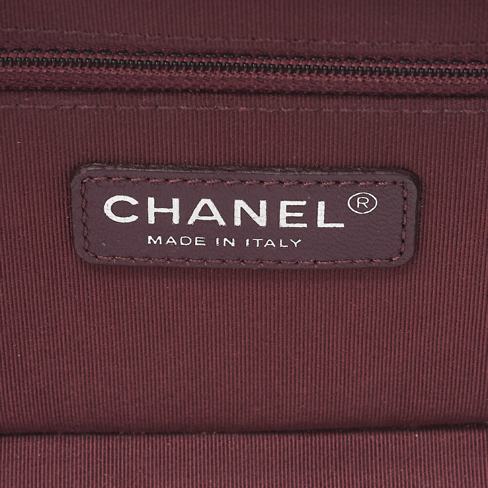 CHANEL Lambskin Cocoboy Camera Bag Chain Shoulder Black Silver-Tone Hardware, Pre-Owned