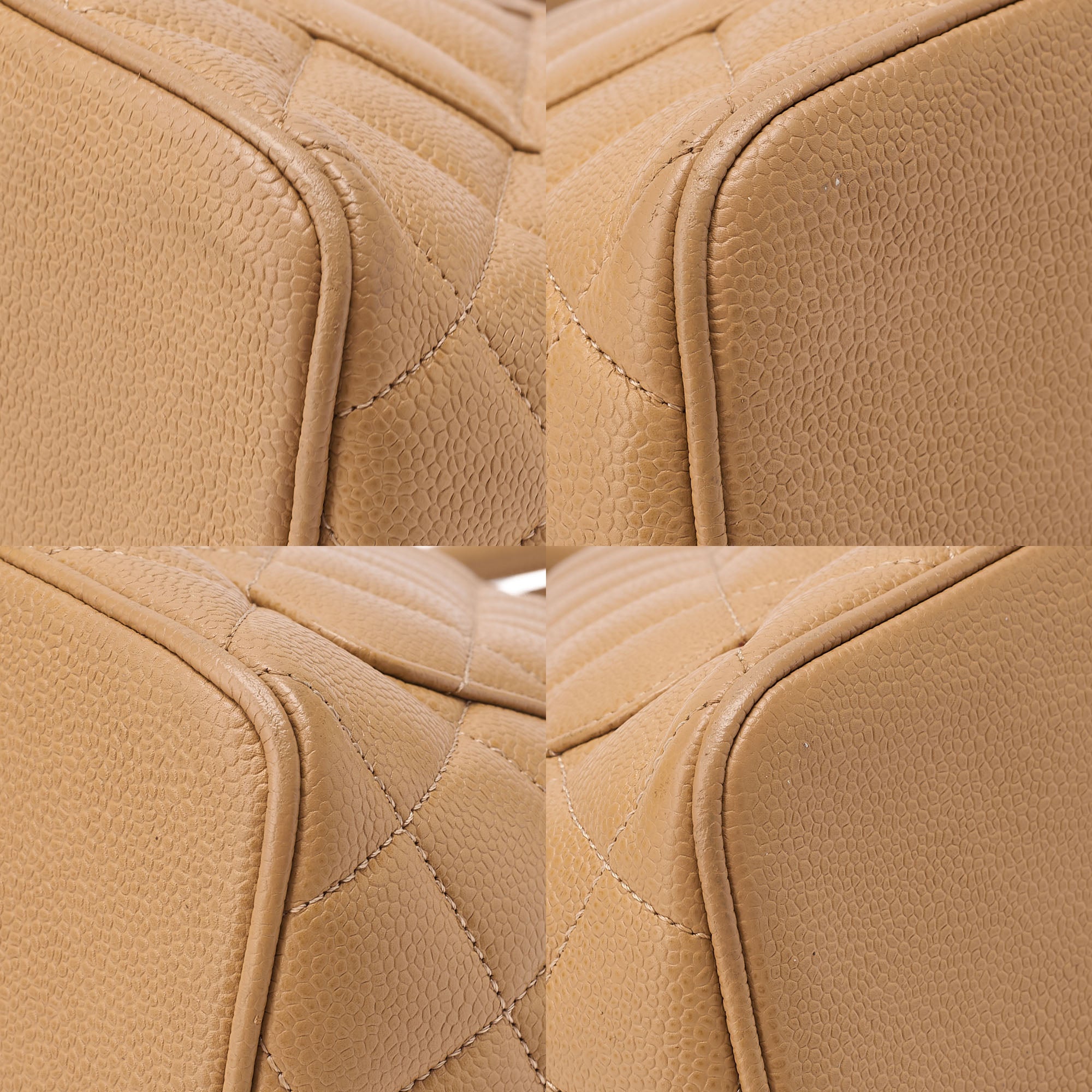 CHANEL Chanel Matelasse Reissue Tote Bag Caviar Skin Beige Gold-Tone Hardware, Pre-Owned