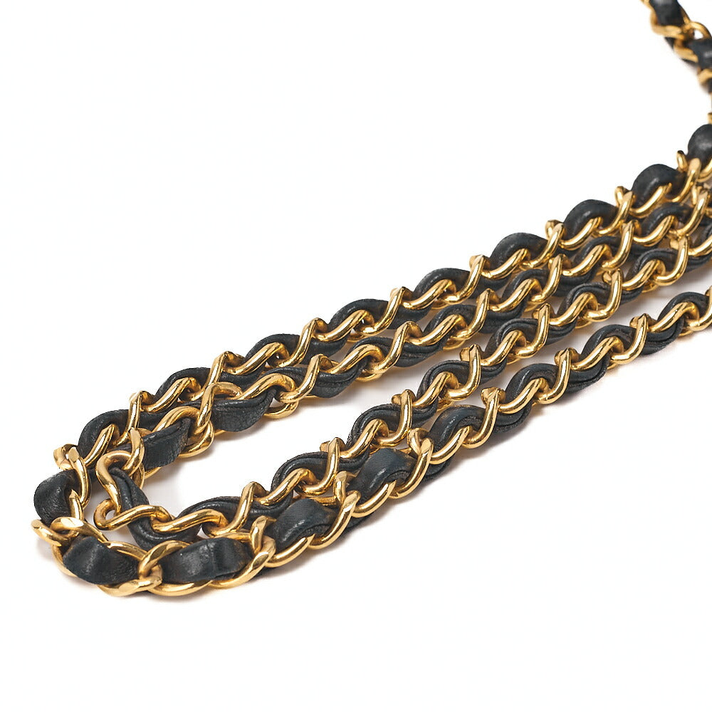 CHANEL Matelasse Diana Flap 25cm Chain Shoulder Lambskin Black Gold-Tone Hardware, Pre-Owned