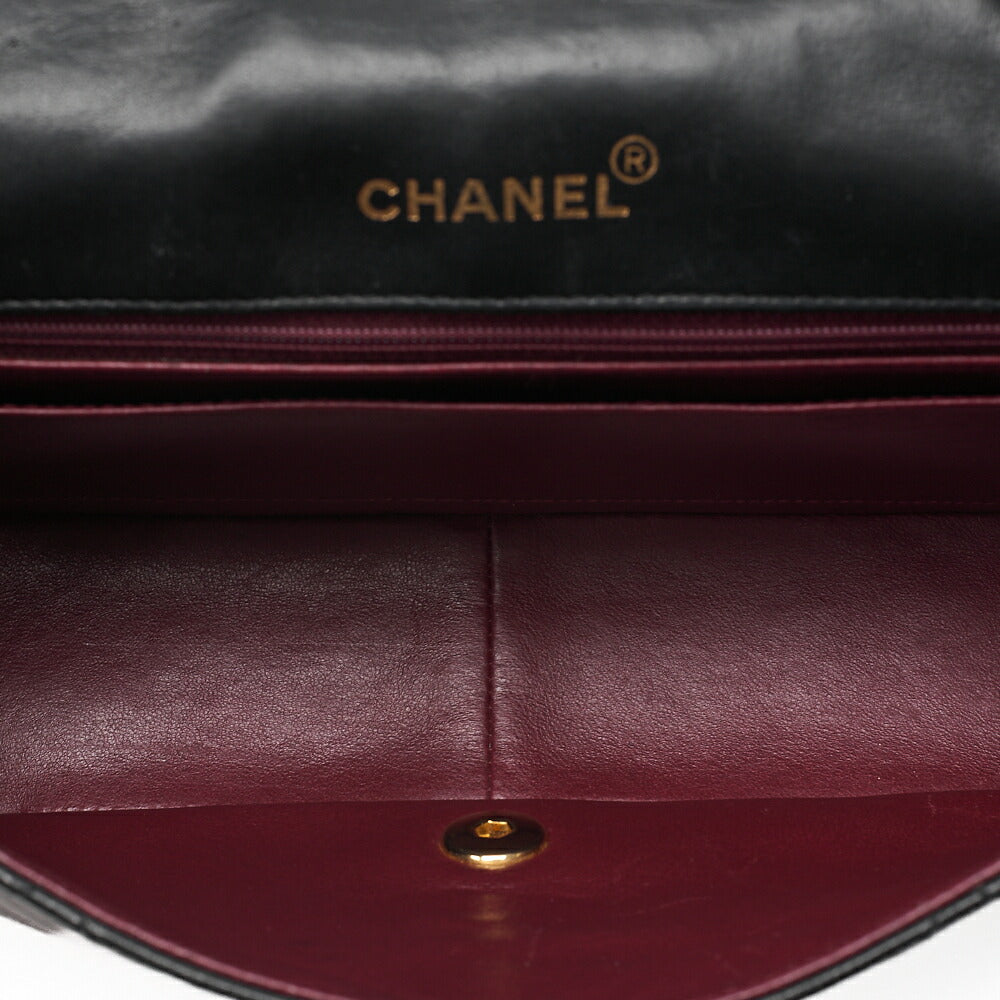 CHANEL Matelasse Diana Flap 25cm Chain Shoulder Lambskin Black Gold-Tone Hardware, Pre-Owned