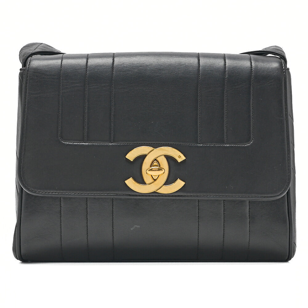 CHANEL Lambskin Mademoiselle DecaCoco Single Flap Shoulder Gold-Tone Hardware, Pre-Owned