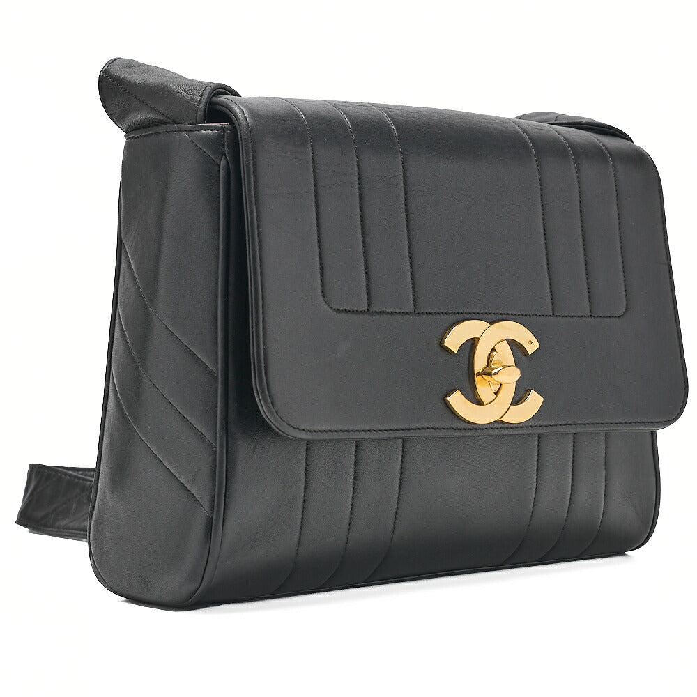 CHANEL Lambskin Mademoiselle DecaCoco Single Flap Shoulder Gold-Tone Hardware, Pre-Owned