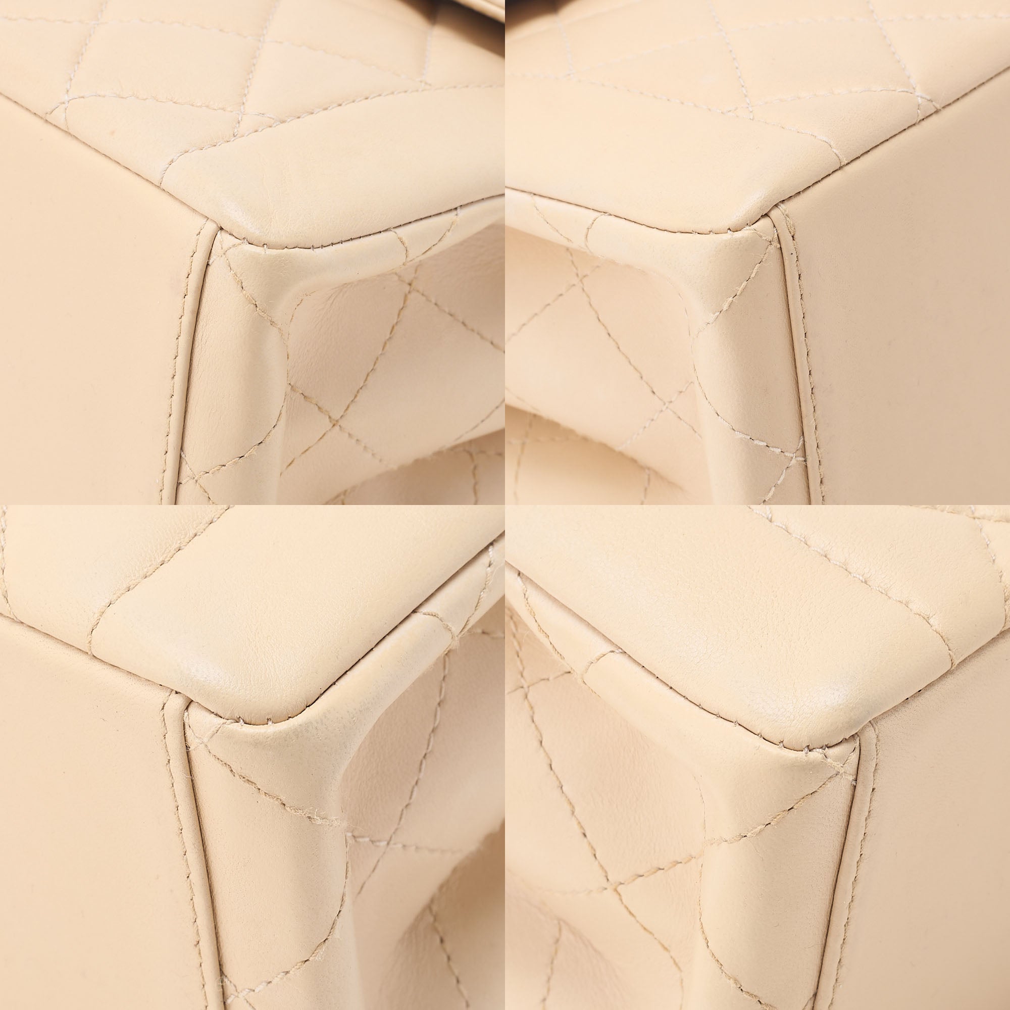 CHANEL Lambskin Matelasse Diana Flap One-Shoulder Beige Gold-Tone Hardware, Pre-Owned