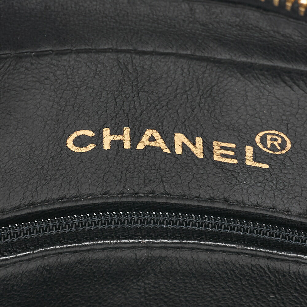 CHANEL Lambskin Matelasse Diana Flap Visual Chain Shoulder Black Gold-Tone Hardware, Pre-Owned