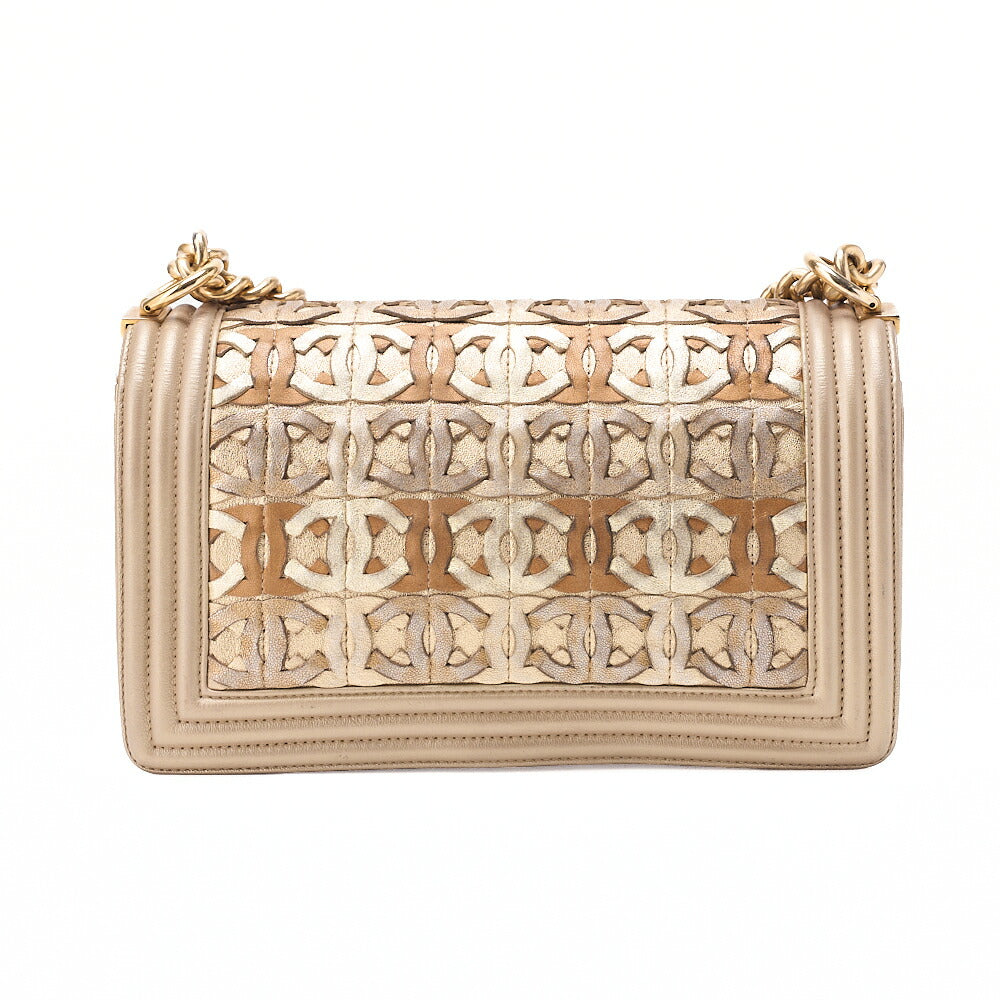 CHANEL Boy Chanel Boy Chanel Dubai Limited Chain Shoulder Lambskin Multicolor Gold-Tone Hardware, Pre-Owned