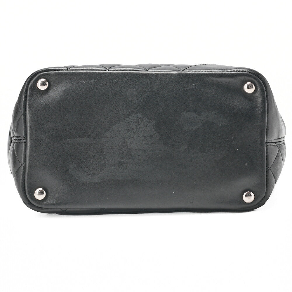 CHANEL Calf Leather x Enamel Cambon Line Boring Bag Black x Black Silver-Tone Hardware, Pre-Owned