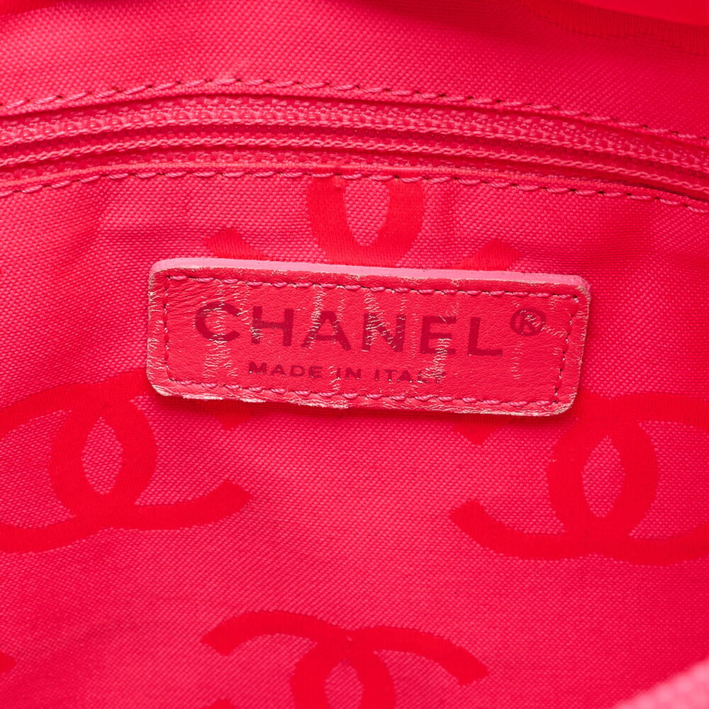 CHANEL Calf Leather x Enamel Cambon Line Boring Bag Black x Black Silver-Tone Hardware, Pre-Owned